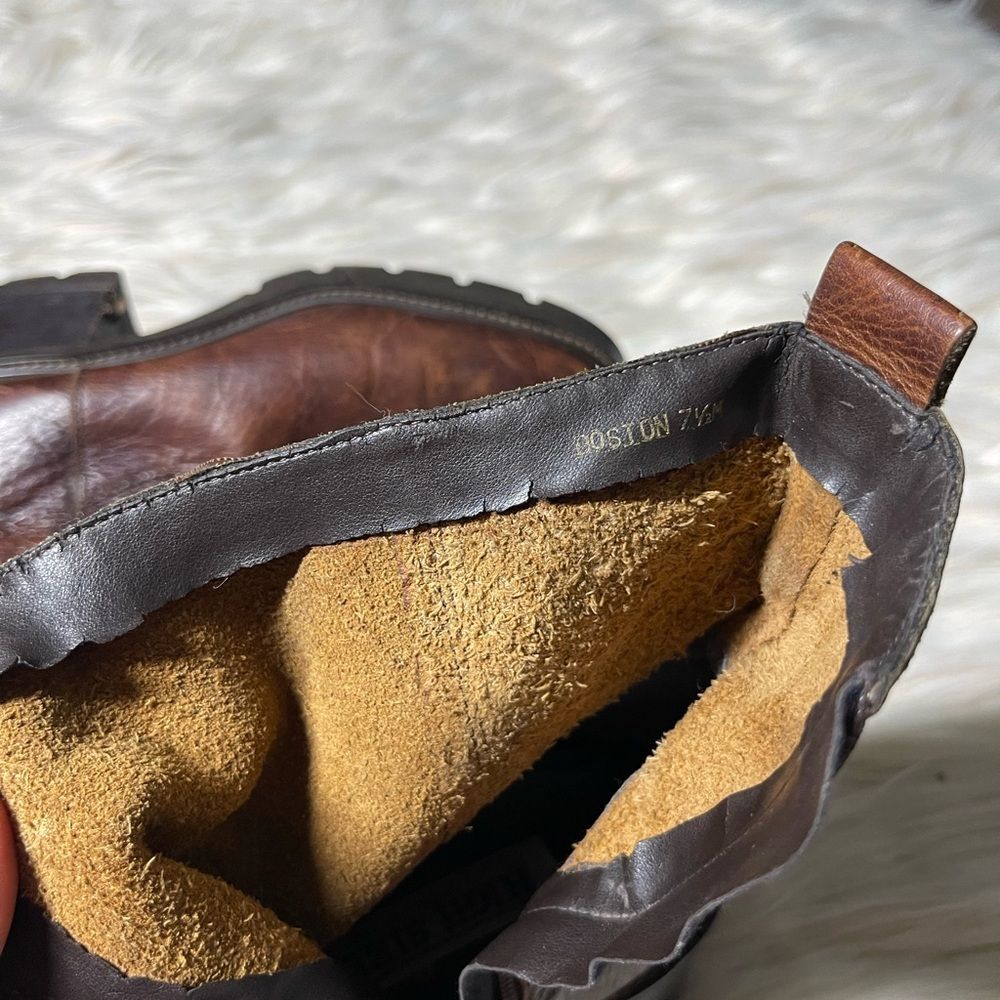 High Sierra 90's Chunky Heel Leather Boots in Brown | Size 7.5 - Picture 9 of 14